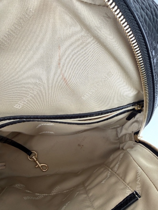 Brahmin Nola Black Melbourne Leather Backpack